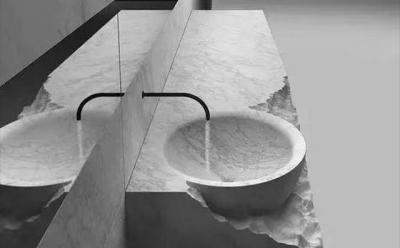 卡拉拉白一體盆